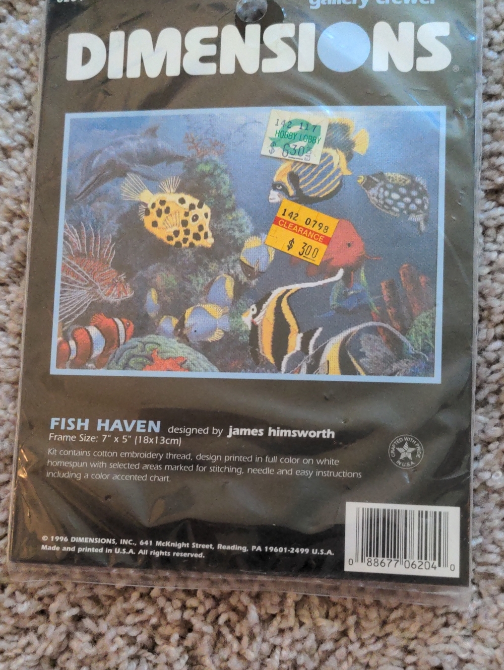 Dimensions Gallery Crewel Kit Fish Haven